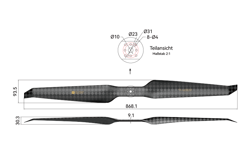 HEP-L 34 Inch Propeller Engineering Drawing (German Version).png
